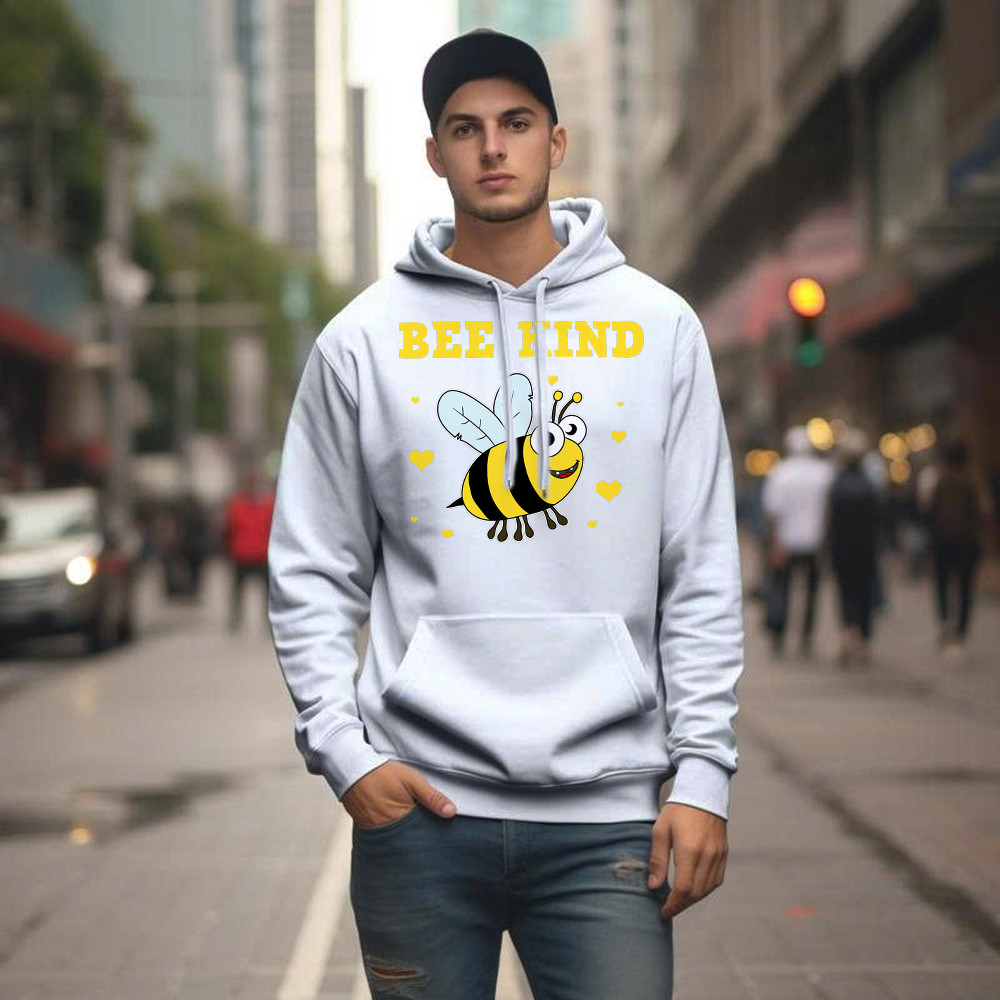 Bee Kind Hoodie Cute Bumble Bee Bekind Clothing Birthday Gift For Male Friend
