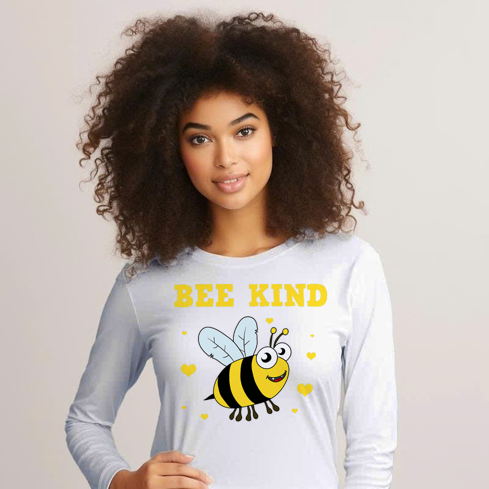 Bee Kind Long Sleeve Shirt Cute Bumble Bee Bekind Clothing Birthday Gift For Male Friend