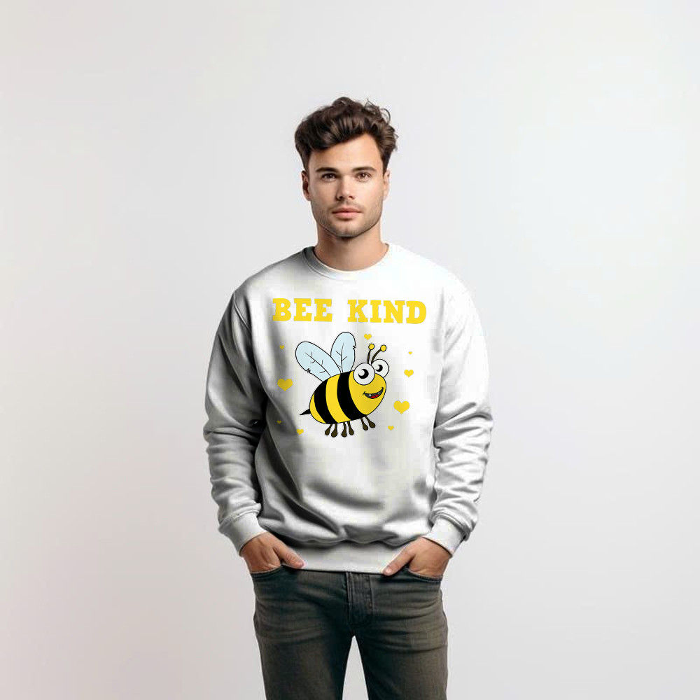Bee Kind Sweatshirt Cute Bumble Bee Bekind Clothing Birthday Gift For Male Friend