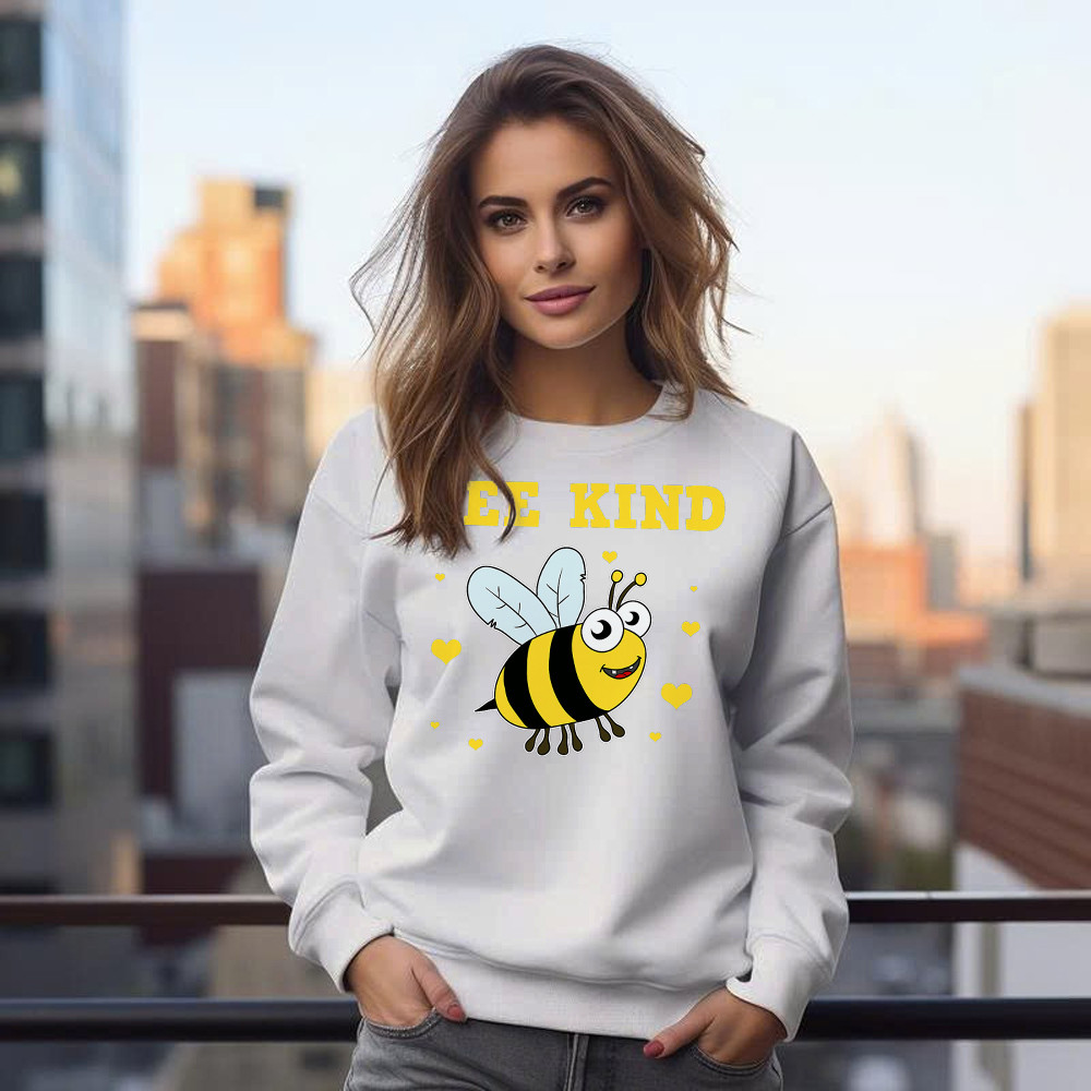 Bee Kind Sweatshirt Cute Bumble Bee Bekind Clothing Birthday Gift For Male Friend