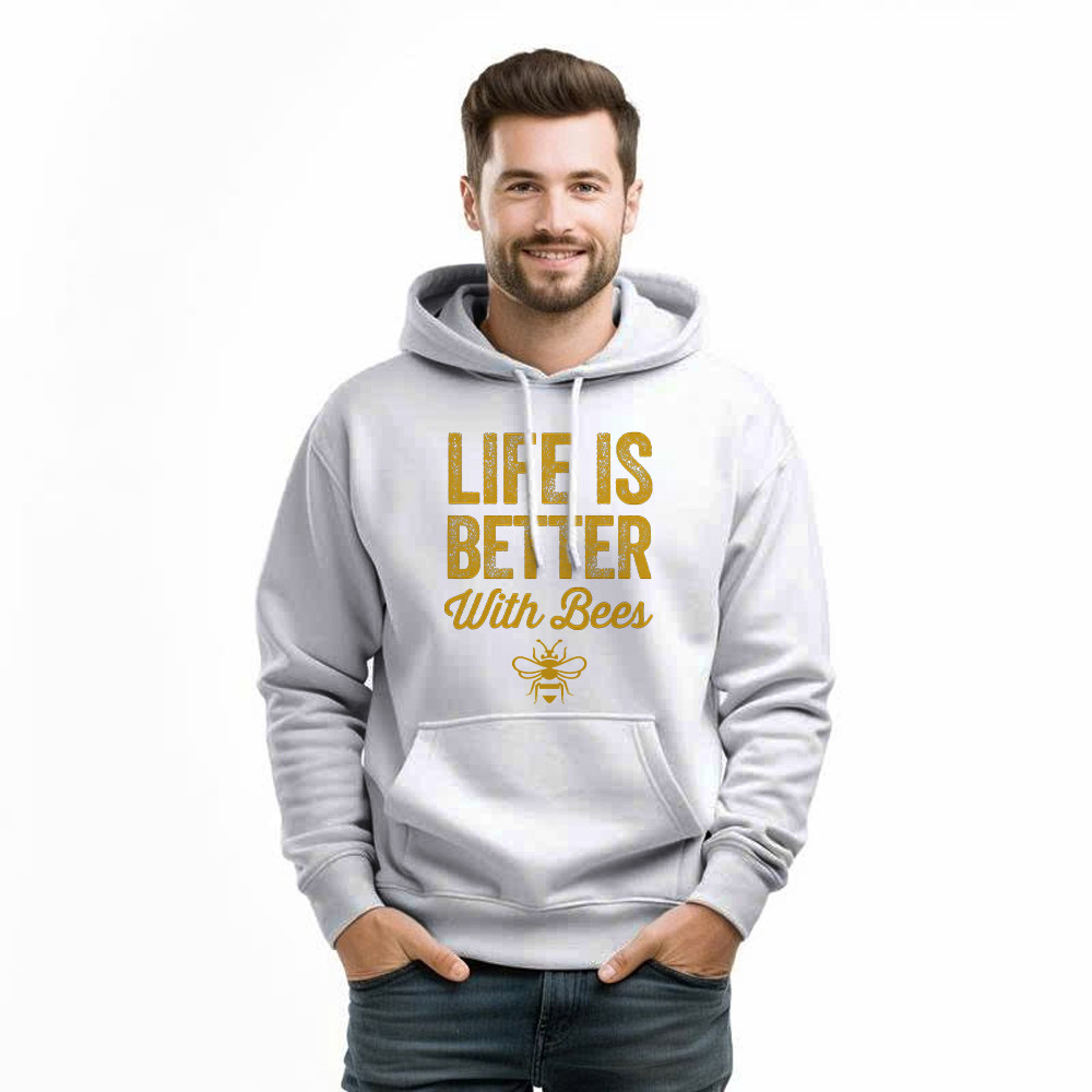 Life Is Better With Bees Shirt Beekeeper Quotes Vintage Hoodie Gift For Bee Lovers