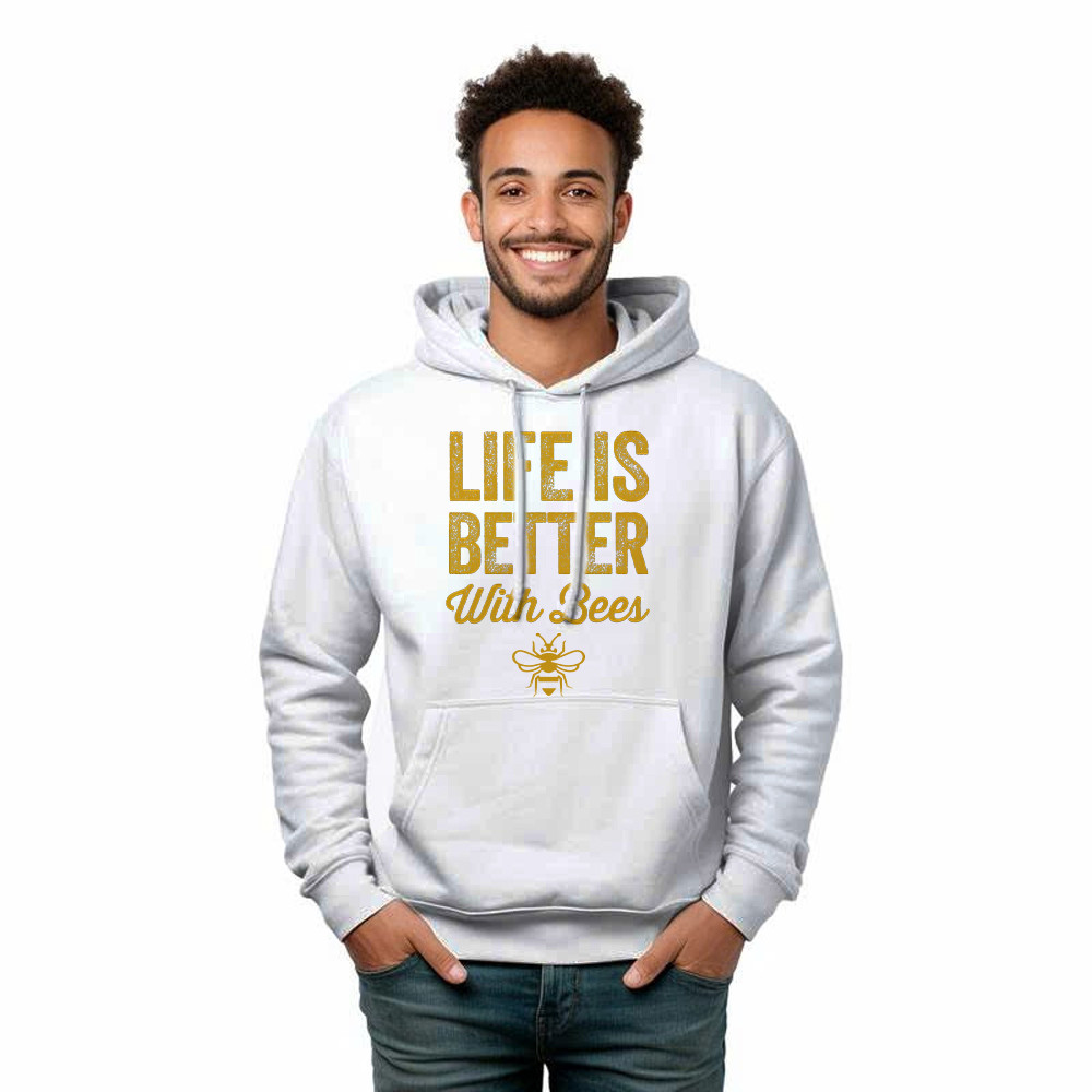 Life Is Better With Bees Shirt Beekeeper Quotes Vintage Hoodie Gift For Bee Lovers