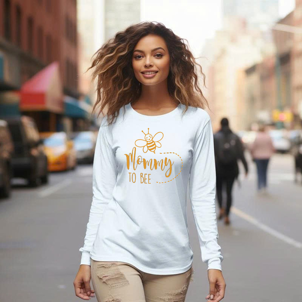 Mommy To Be Shirt Bee Graphic Funny Long Sleeve Shirt Unique Gifts For New Moms